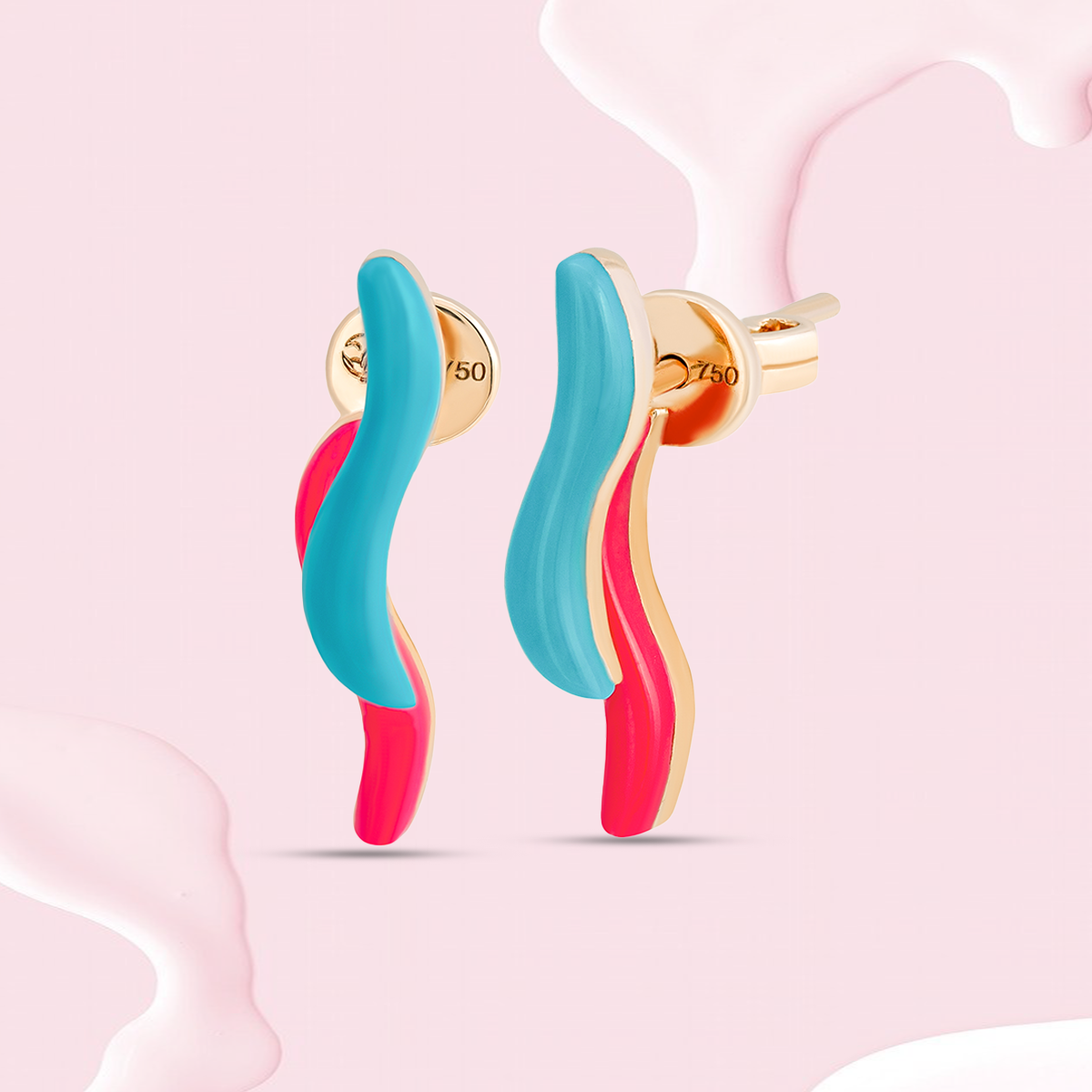 Front and back earrings custom Dubai