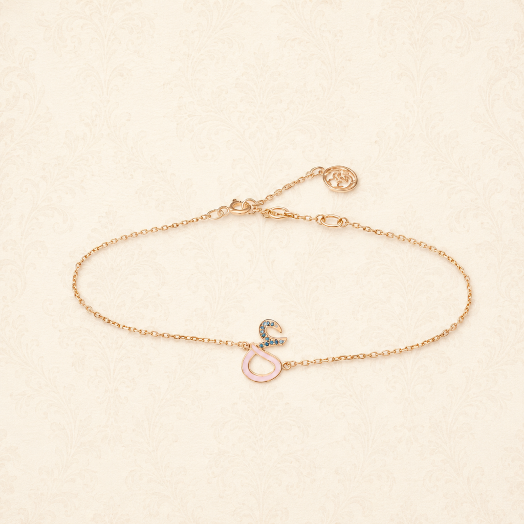 Arabic letter necklace gold UAE