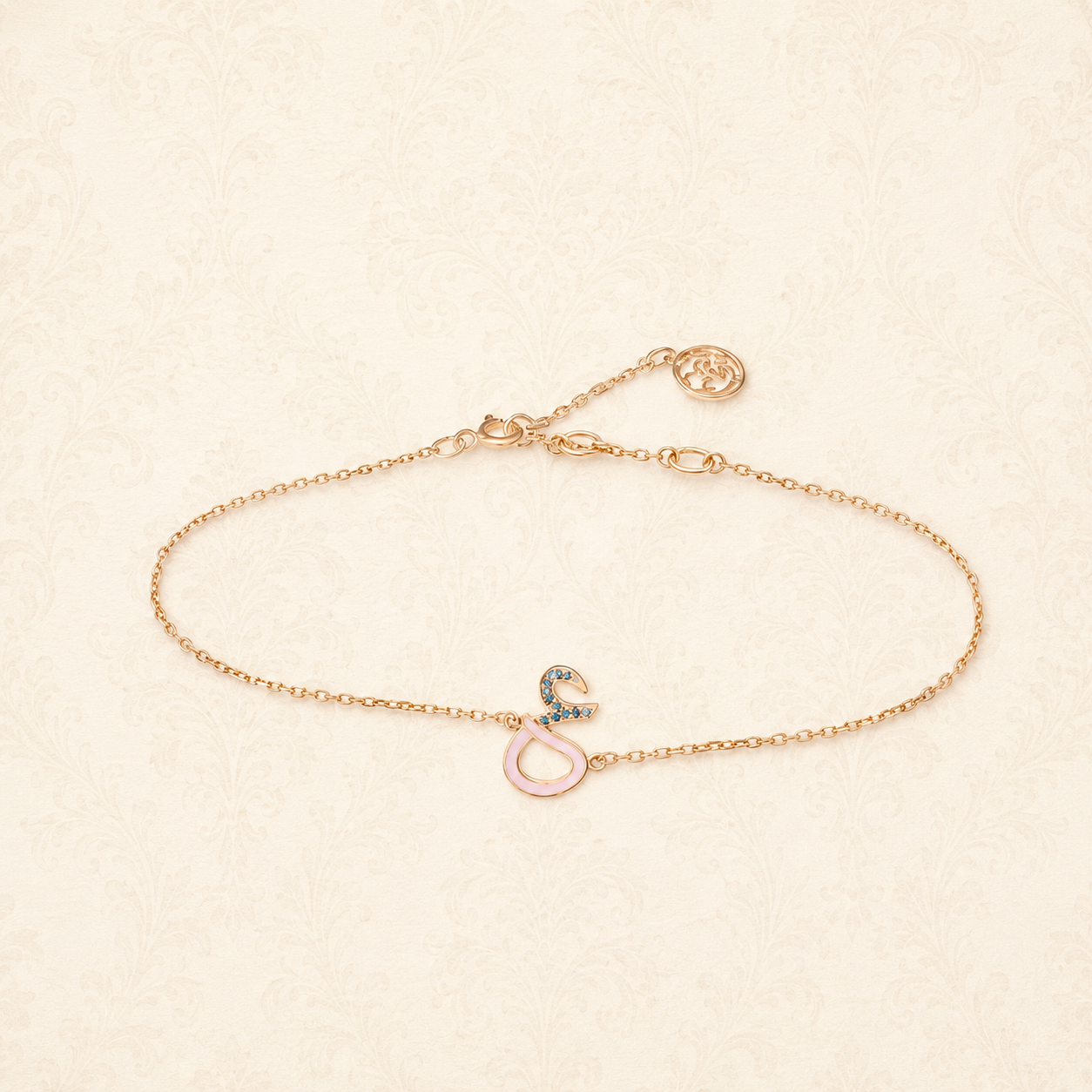 Arabic letter necklace gold UAE